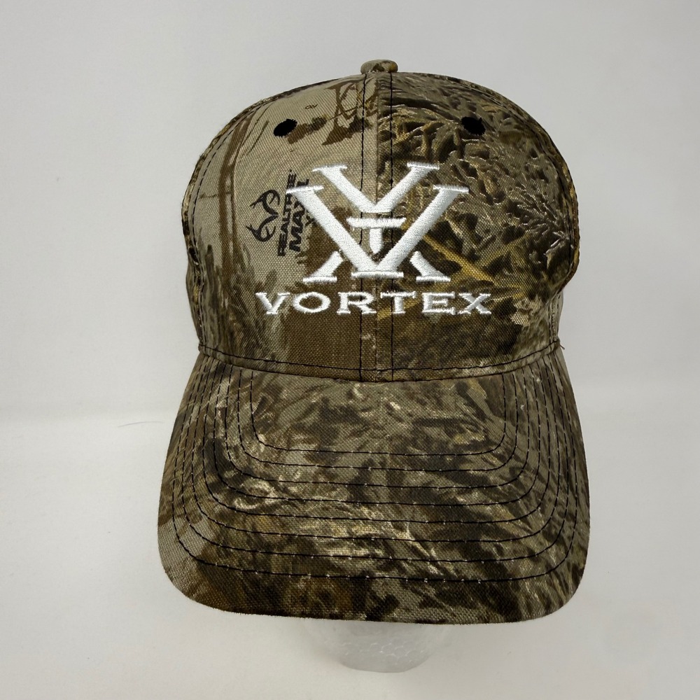 Vortex Optics Realtree Max-1 Camo Hat Mens Embroidered Logo Adjustable Cap Brown